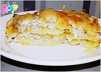 Рецепт картофельной запеканки с курицей и сыром по-французски